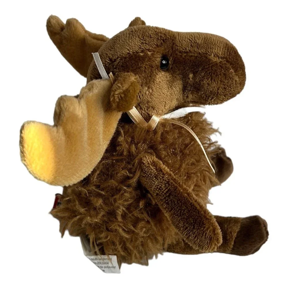 Douglas Bull Moose with Antlers‎ Cuddle Toy Brown Plush 9
